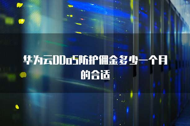 华为云DDoS防护佣金多少一个月的合适
