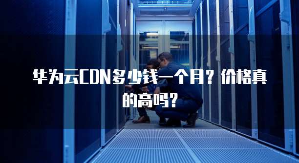 华为云CDN多少钱一个月?价格真的高吗?