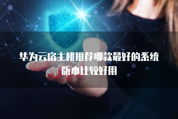 华为云宿主机推荐哪款最好的系统版本比较好用