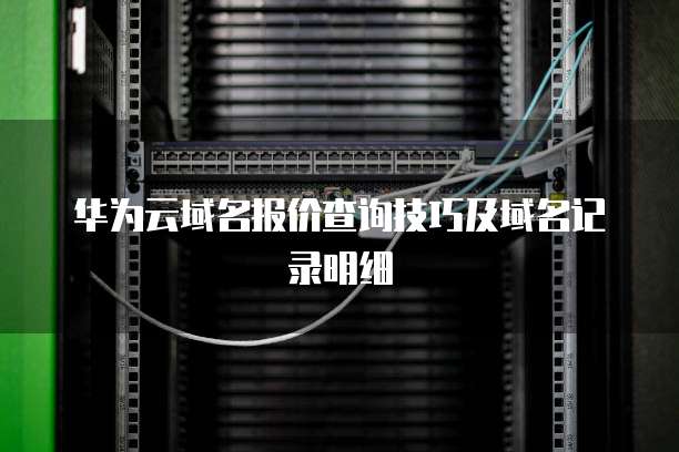 华为云域名报价查询技巧及域名记录明细
