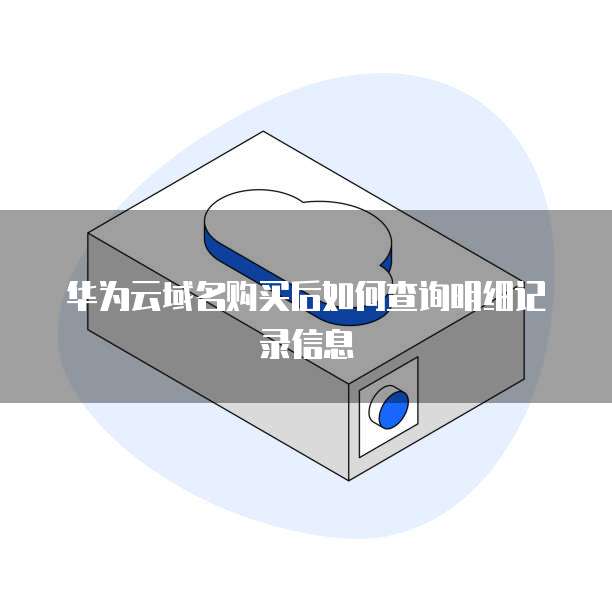 华为云域名购买后如何查询明细记录信息