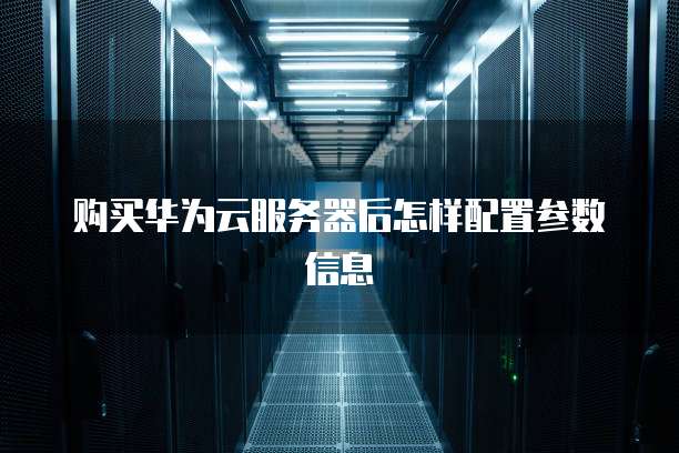 购买华为云服务器后怎样配置参数信息