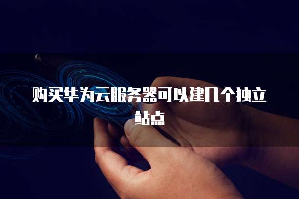 购买华为云服务器可以建几个独立站点
