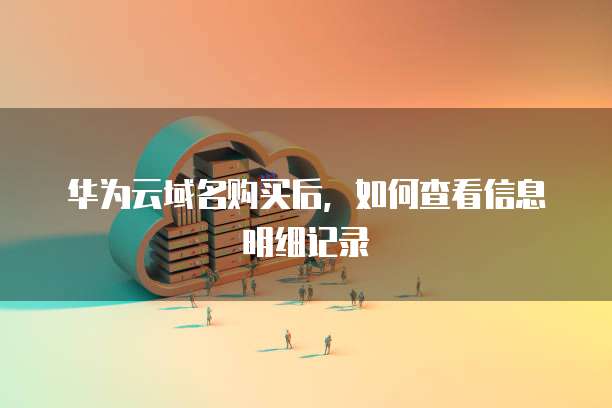 华为云域名购买后,如何查看信息明细记录