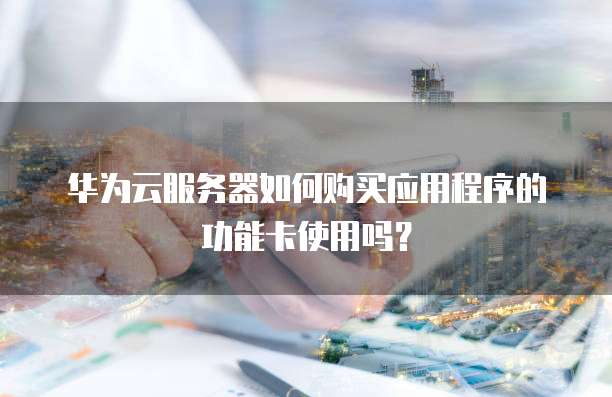 华为云服务器如何购买应用程序的功能卡使用吗?