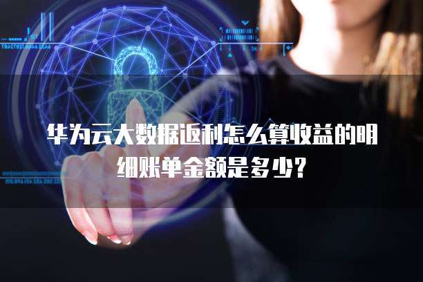 华为云大数据返利怎么算收益的明细账单金额是多少?