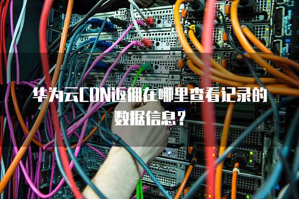华为云CDN返佣在哪里查看记录的数据信息？
