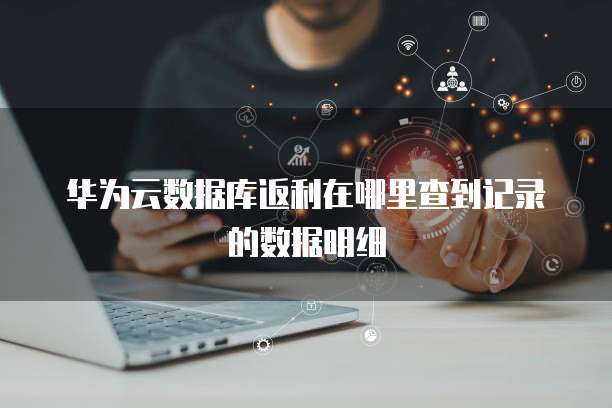 华为云数据库返利在哪里查到记录的数据明细