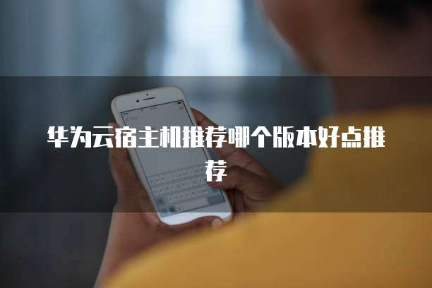 华为云宿主机推荐哪个版本好点推荐