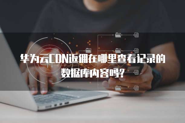 华为云CDN返佣在哪里查看记录的数据库内容吗？