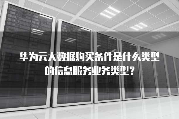 华为云大数据购买条件是什么类型的信息服务业务类型?