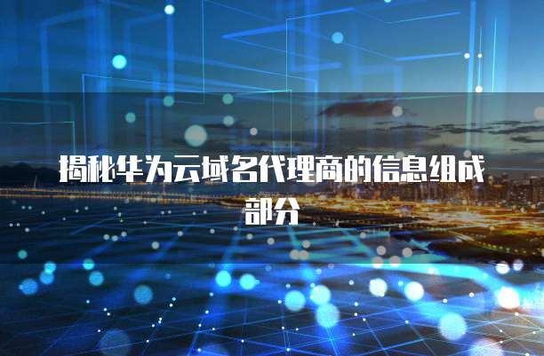 揭秘华为云域名代理商的信息组成部分