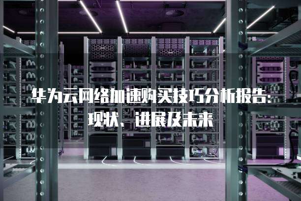 华为云网络加速购买技巧分析报告:现状、进展及未来