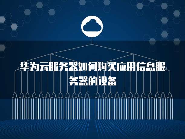 华为云服务器如何购买应用信息服务器的设备