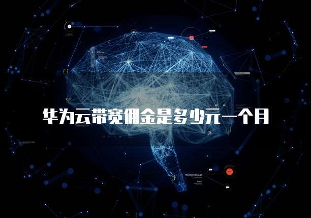 华为云带宽佣金是多少元一个月