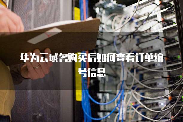华为云域名购买后如何查看订单编号信息