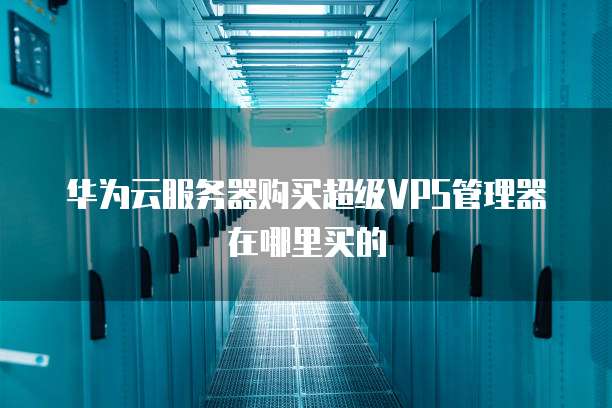 华为云服务器购买超级VPS管理器在哪里买的