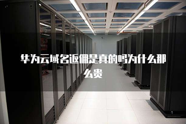 华为云域名返佣是真的吗为什么那么贵