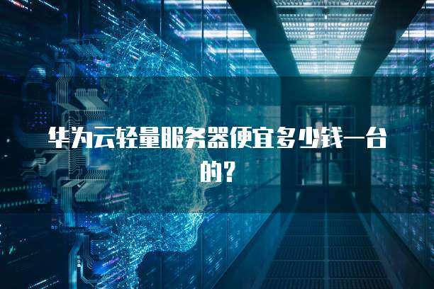 华为云轻量服务器便宜多少钱一台的?