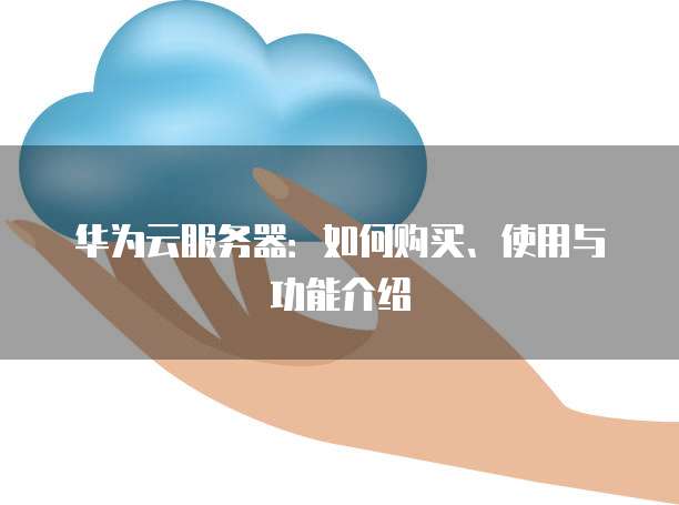 华为云服务器:如何购买、使用与功能介绍