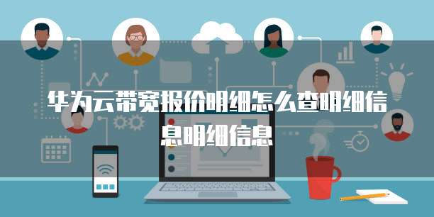 华为云带宽报价明细怎么查明细信息明细信息