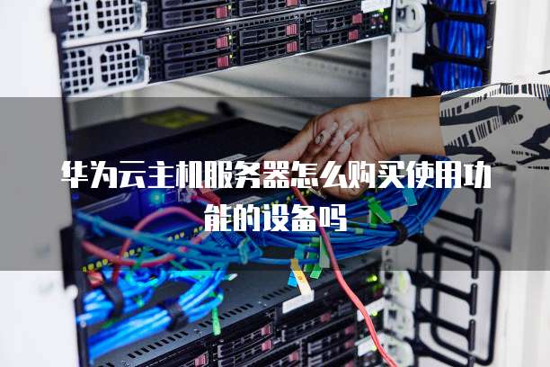 华为云主机服务器怎么购买使用功能的设备吗