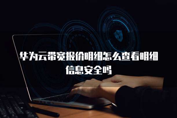 华为云带宽报价明细怎么查看明细信息安全吗