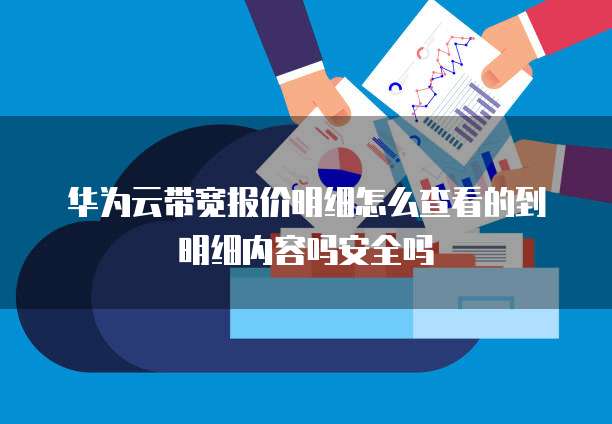 华为云带宽报价明细怎么查看的到明细内容吗安全吗