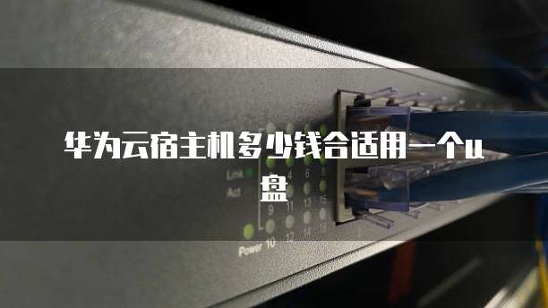 华为云宿主机多少钱合适用一个u盘