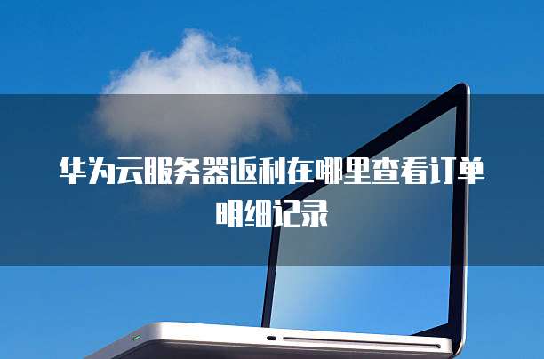 华为云服务器返利在哪里查看订单明细记录