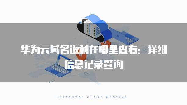 华为云域名返利在哪里查看:详细信息记录查询