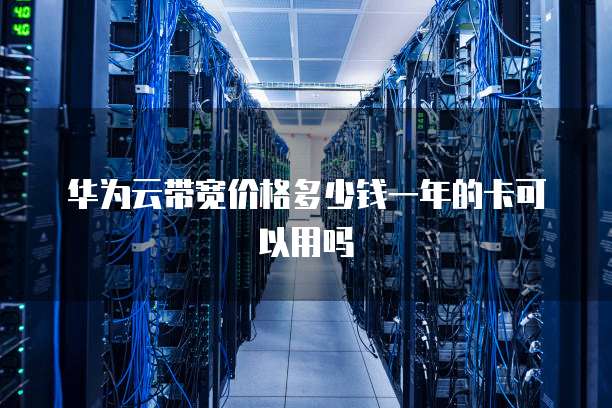 华为云带宽价格多少钱一年的卡可以用吗