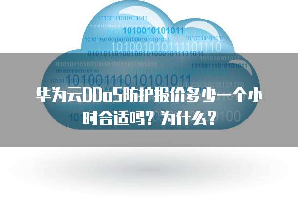 华为云DDoS防护报价多少一个小时合适吗?为什么?