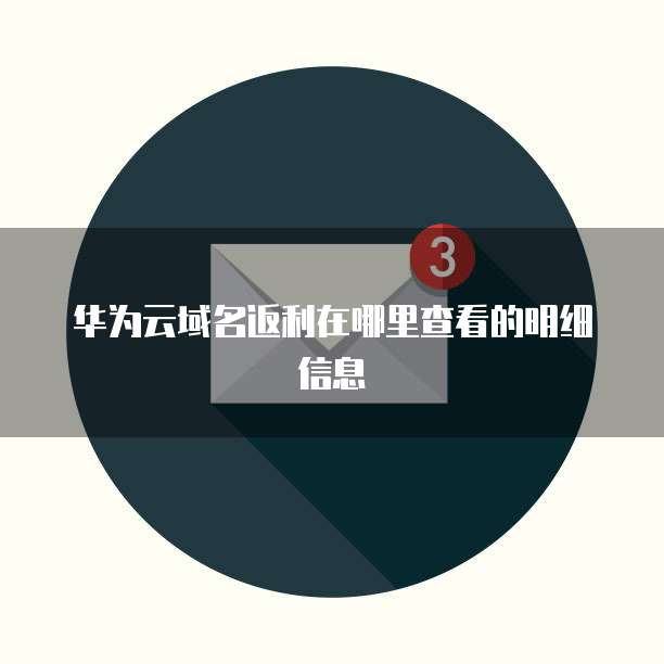 华为云域名返利在哪里查看的明细信息