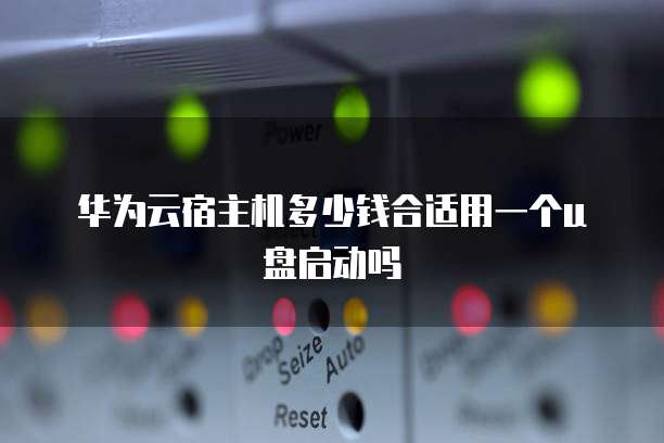 华为云宿主机多少钱合适用一个u盘启动吗