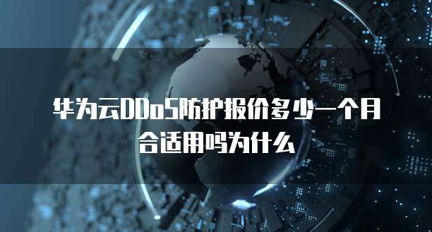 华为云DDoS防护报价多少一个月合适用吗为什么