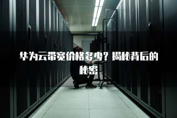 华为云带宽价格多少?揭秘背后的秘密