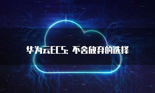 华为云ECS: 不舍放弃的选择