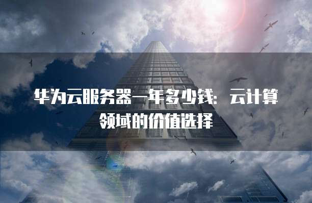 华为云服务器一年多少钱:云计算领域的价值选择
