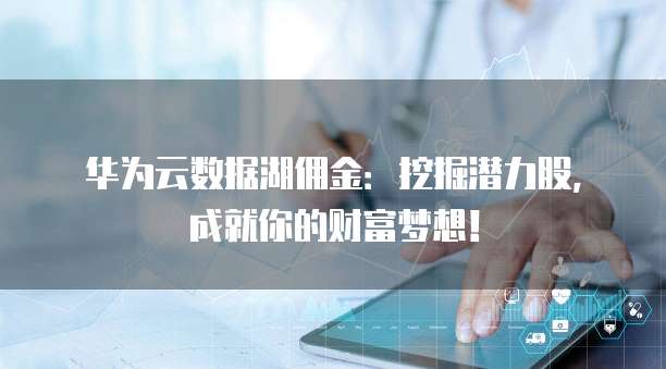 华为云数据湖佣金：挖掘潜力股，成就你的财富梦想！