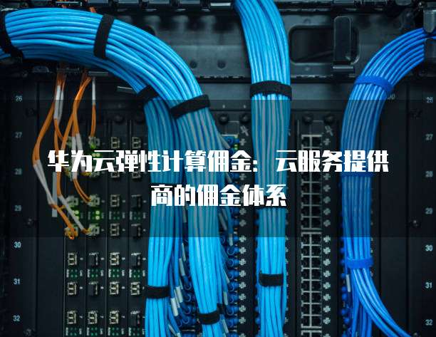 华为云弹性计算佣金:云服务提供商的佣金体系
