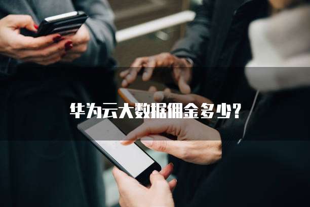 华为云大数据佣金多少?