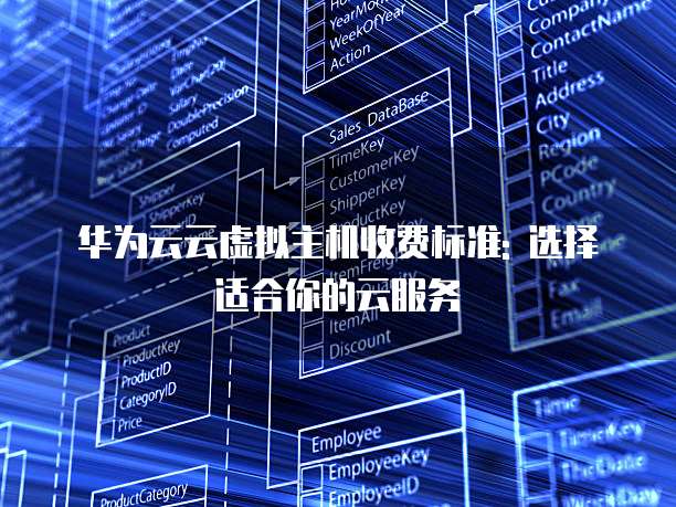 华为云云虚拟主机收费标准: 选择适合你的云服务