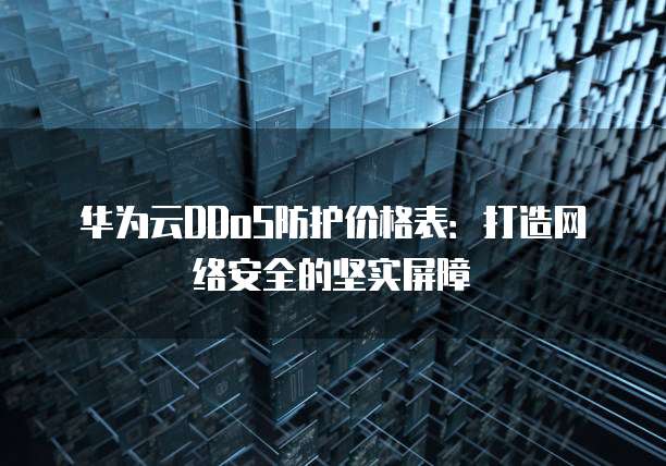 华为云DDoS防护价格表:打造网络安全的坚实屏障