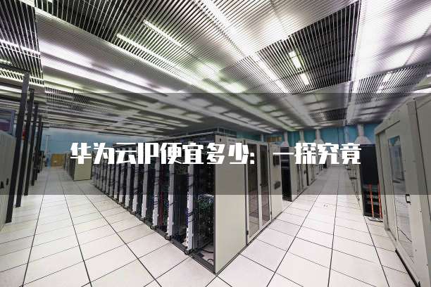 华为云IP便宜多少:一探究竟