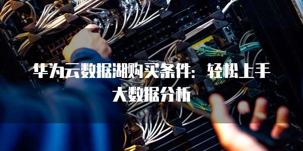 华为云数据湖购买条件:轻松上手大数据分析