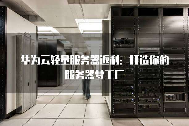 华为云轻量服务器返利：打造你的服务器梦工厂