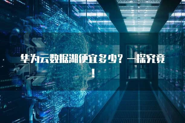 华为云数据湖便宜多少?一探究竟!