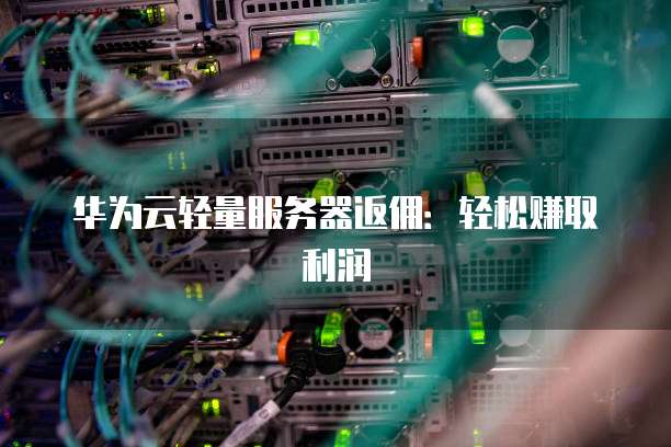 华为云轻量服务器返佣：轻松赚取利润