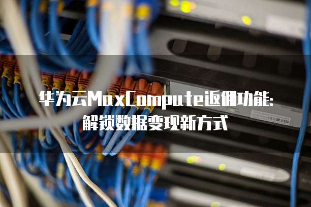 华为云MaxCompute返佣功能:解锁数据变现新方式